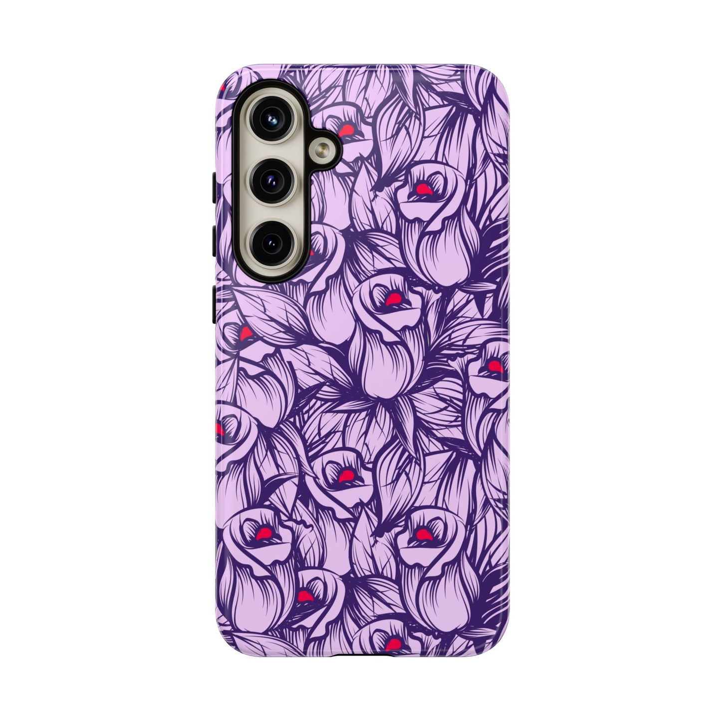 Botanical Floral Purple Rose Phone Case
