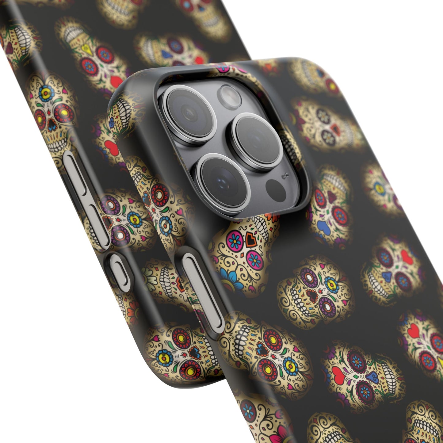 Sugar Skull — Day of the Dead Floral Slim Case for Apple iPhone, Samsung Galaxy and Google Pixel.