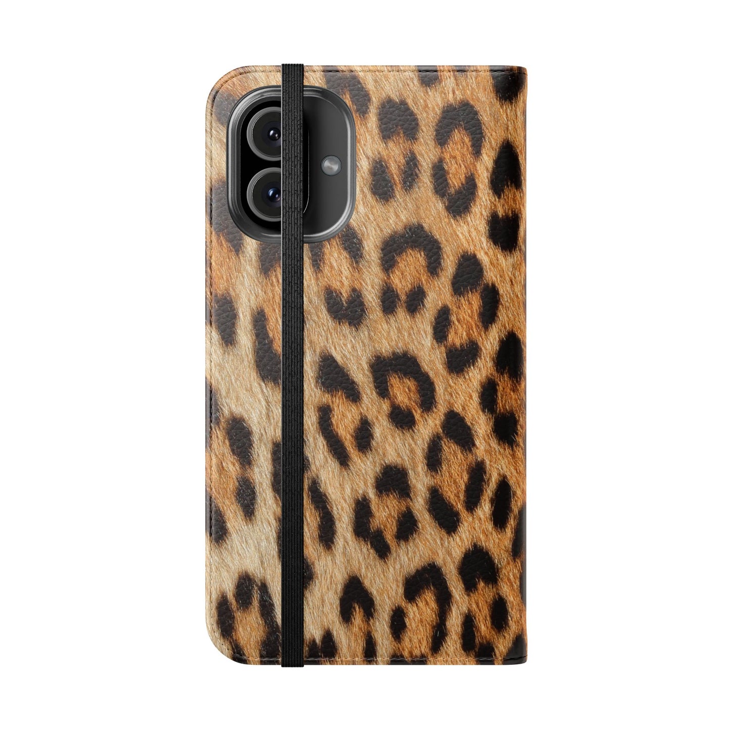 Leopard Fur Flip Phone Case — Leopard Fur Wallet Cover