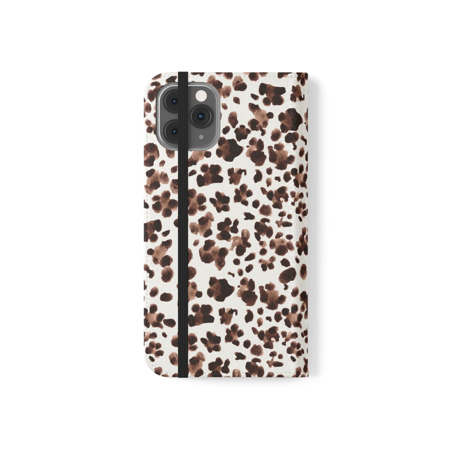 Leopard Print Flip Phone Case — Cardholder Wallet Flip Case