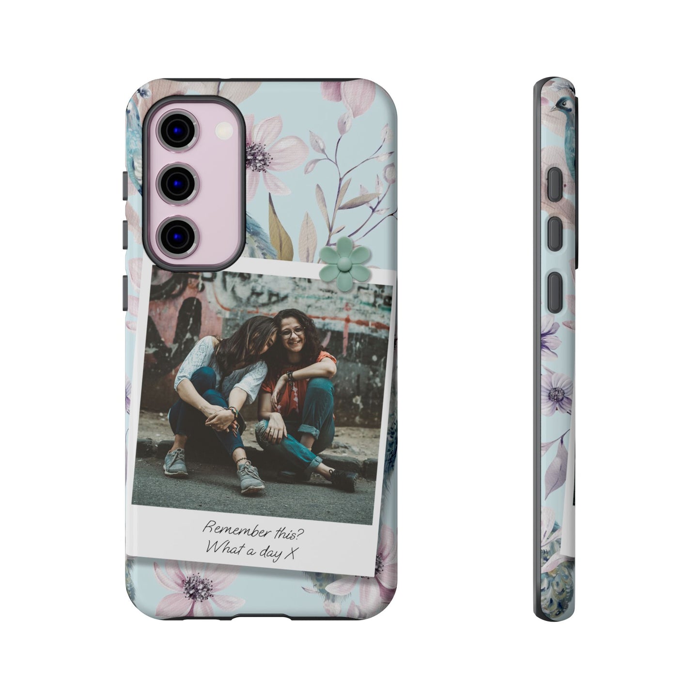 Single Image Personalised Floral Photo Tough Case for Apple iPhone, Samsung Galaxy and Google Pixel.