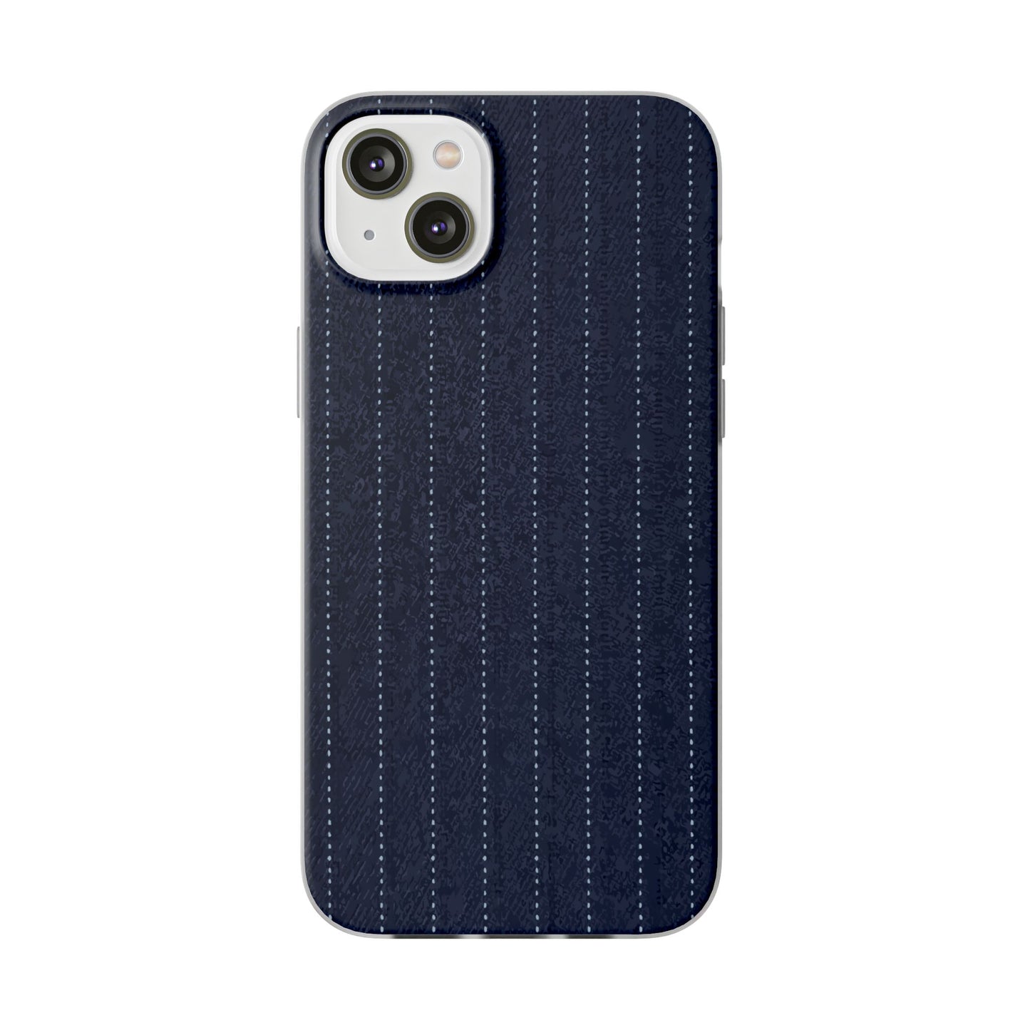 Navy Pinstripe Flexi Phone Case for Apple iPhone, Samsung Galaxy.