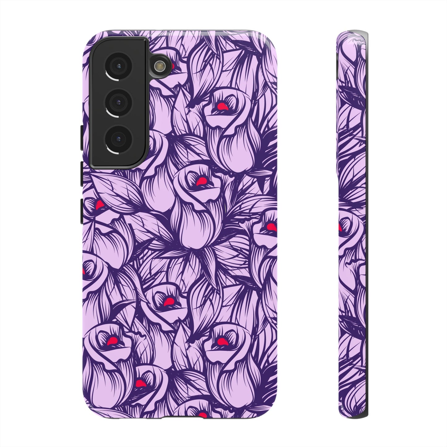 Botanical Floral Purple Rose Phone Case
