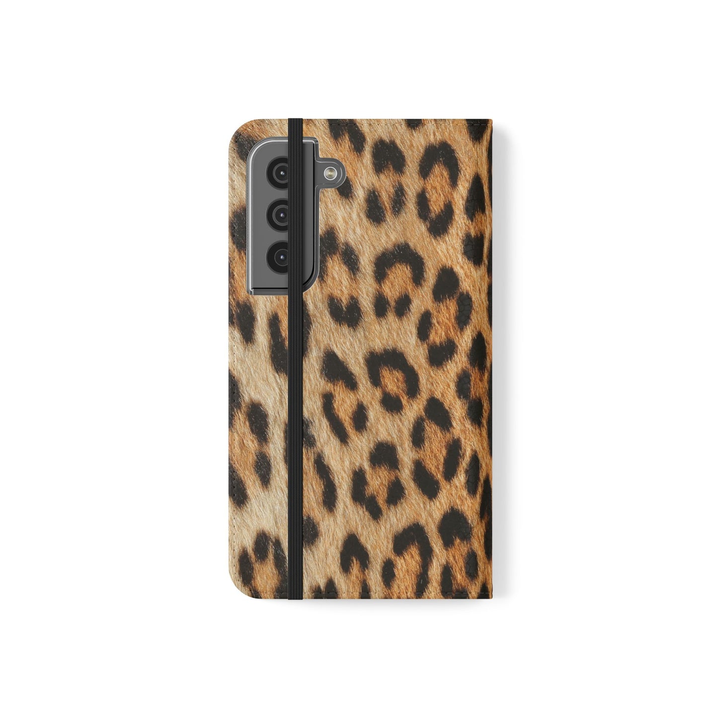 Leopard Fur Flip Phone Case — Leopard Fur Wallet Cover
