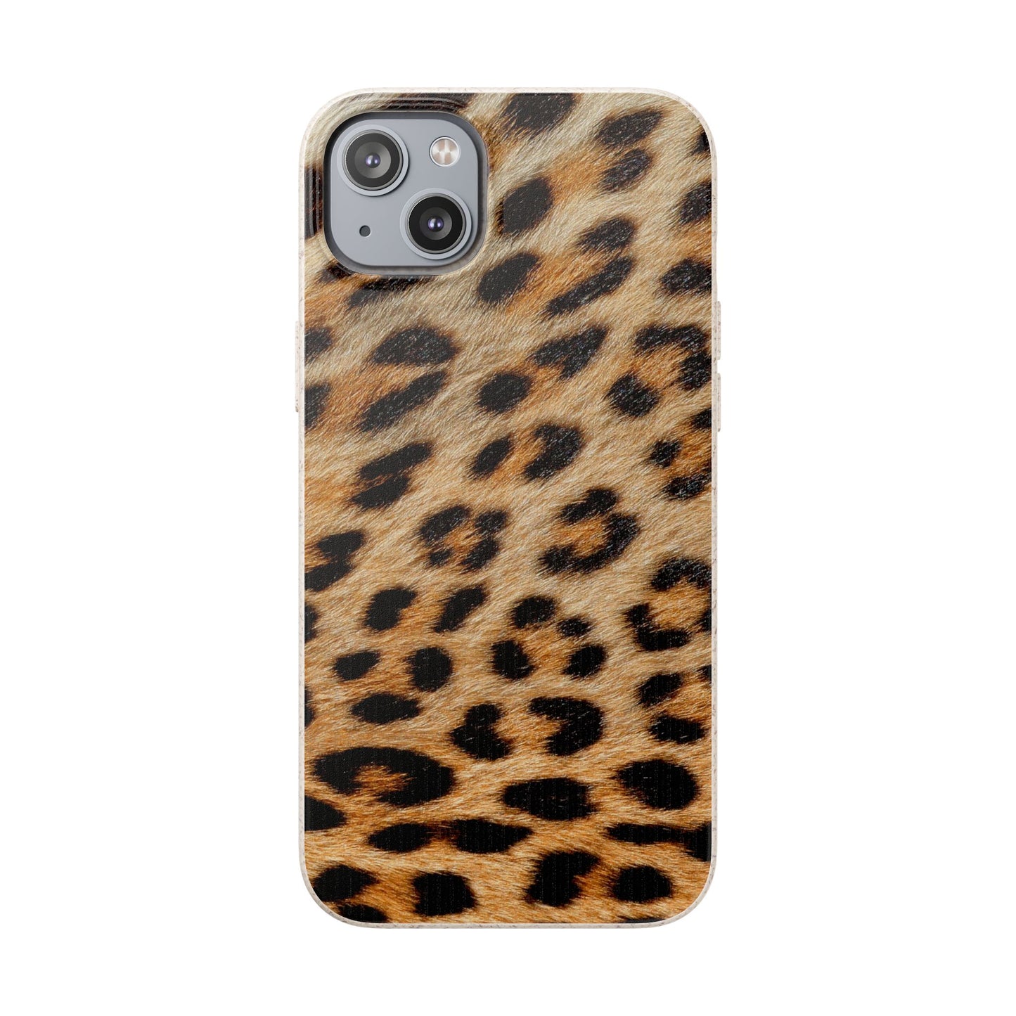 Leopard Print Biodegradable Phone Case — Eco-Friendly Animal Print Phone Cover for Apple iPhone and Samsung Galaxy.