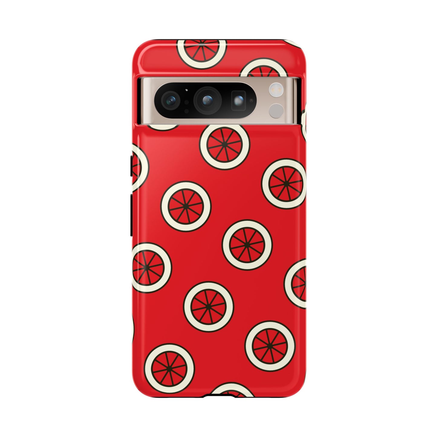 Red Citrus Pattern Phone Case — Protective Tough Phone Cover