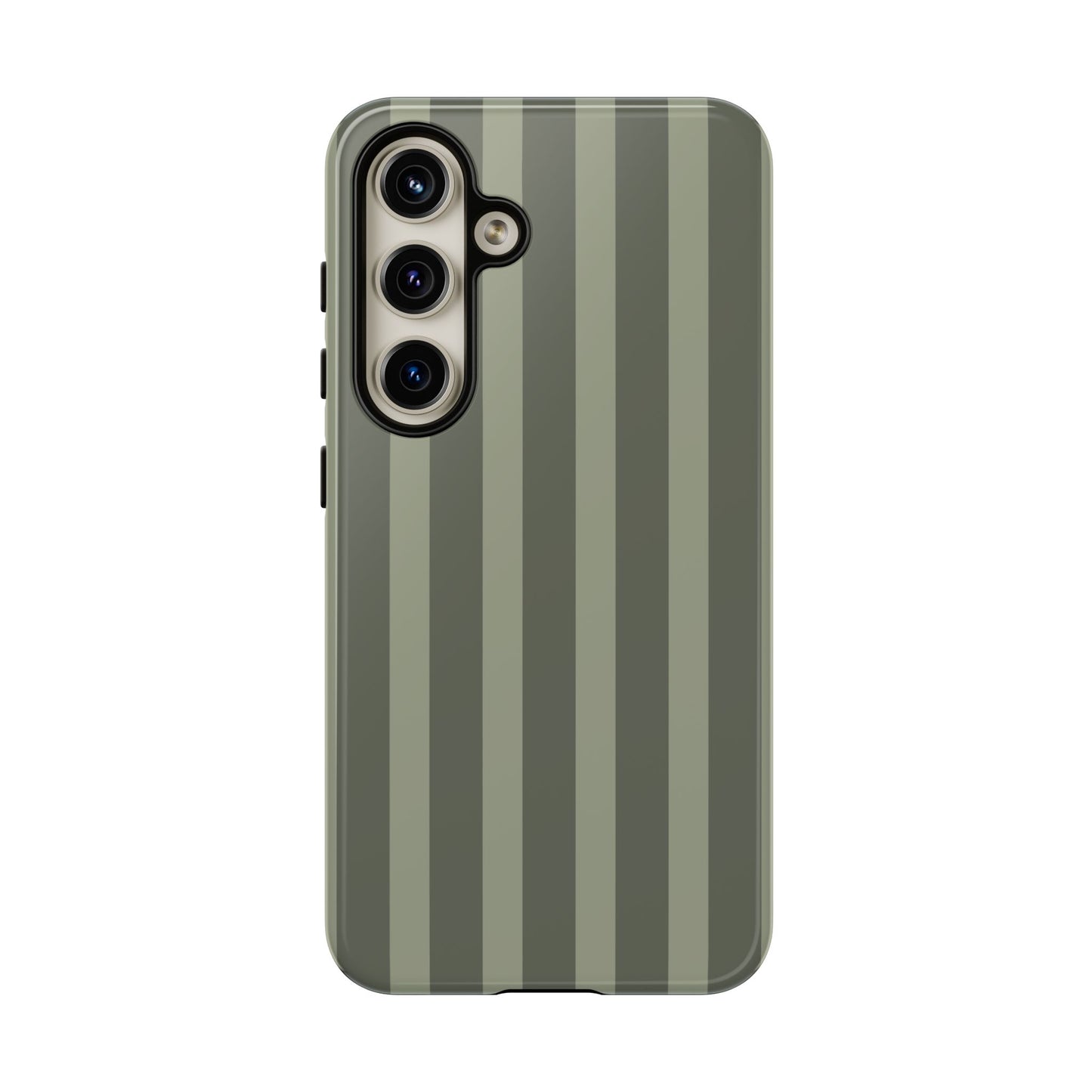 Olive Striped Tough Phone Case — Durable Military-Inspired Protective Cover