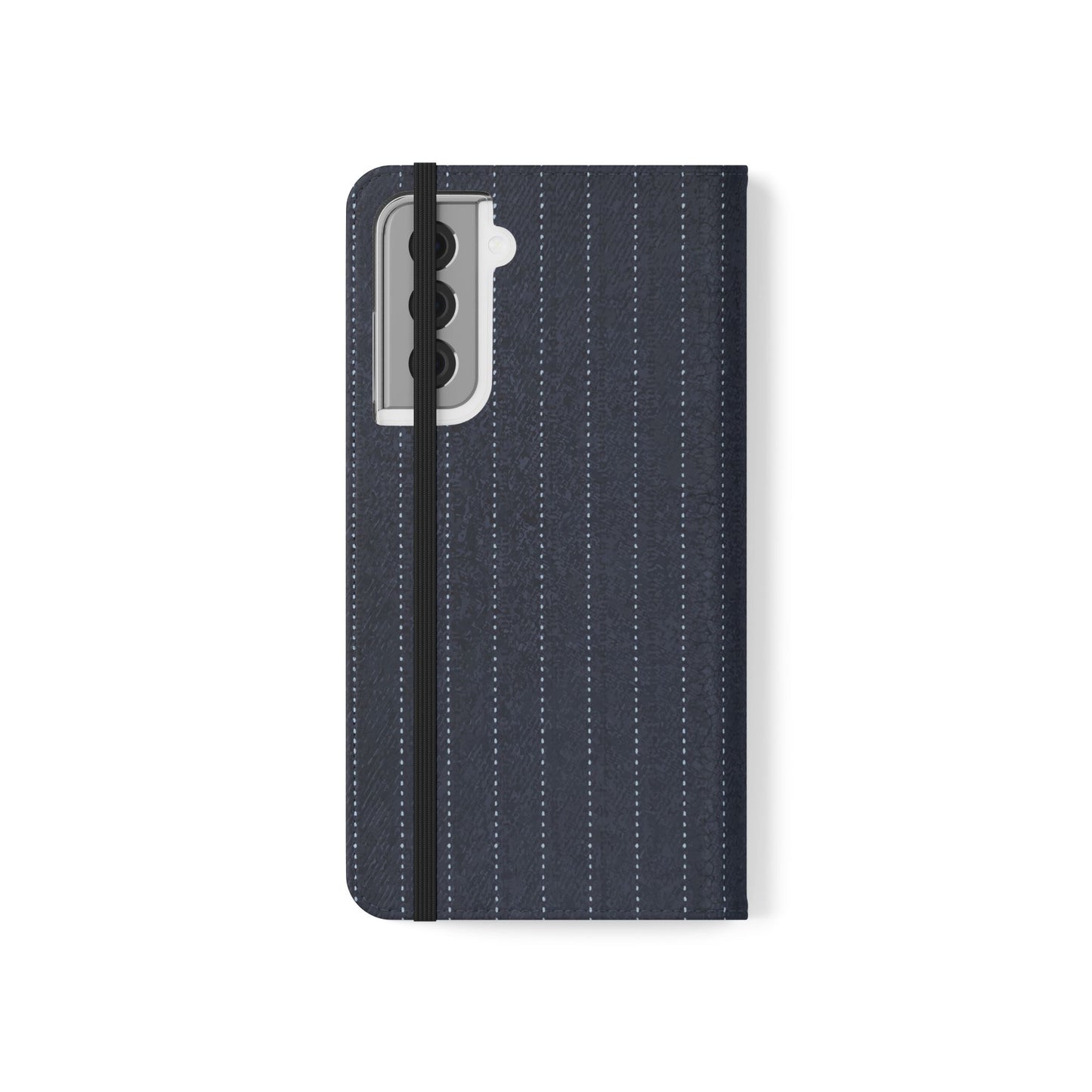 Pinstripe Flip Phone Case — Wallet Folio with Card Slots
