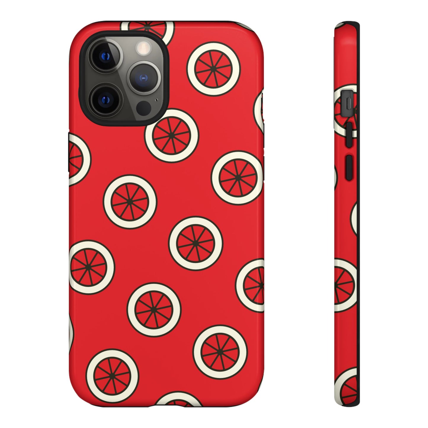 Red Citrus Pattern Phone Case — Protective Tough Phone Cover