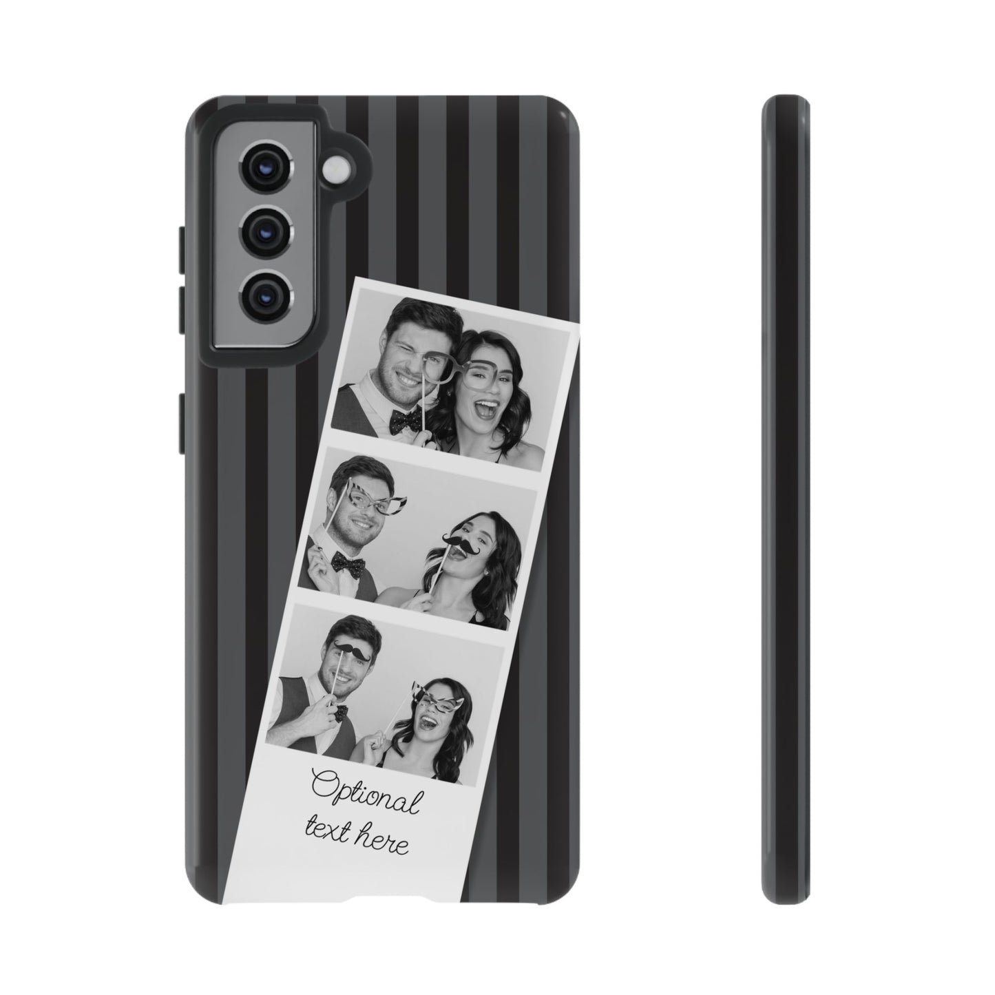 Customisable Three Image Retro Photobooth Design Tough Case for Apple iPhone, Samsung Galaxy and Google Pixel.