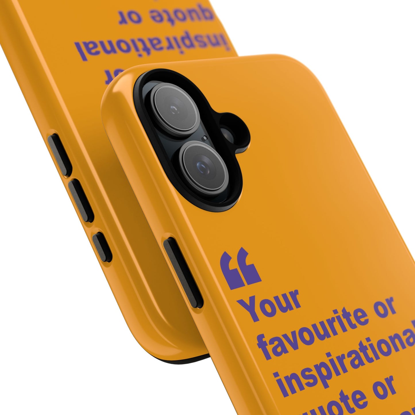 Quote Tough Phone Case — Customisable Inspirational Text Protective Cover for Apple iPhone, Samsung Galaxy and Google Pixel.