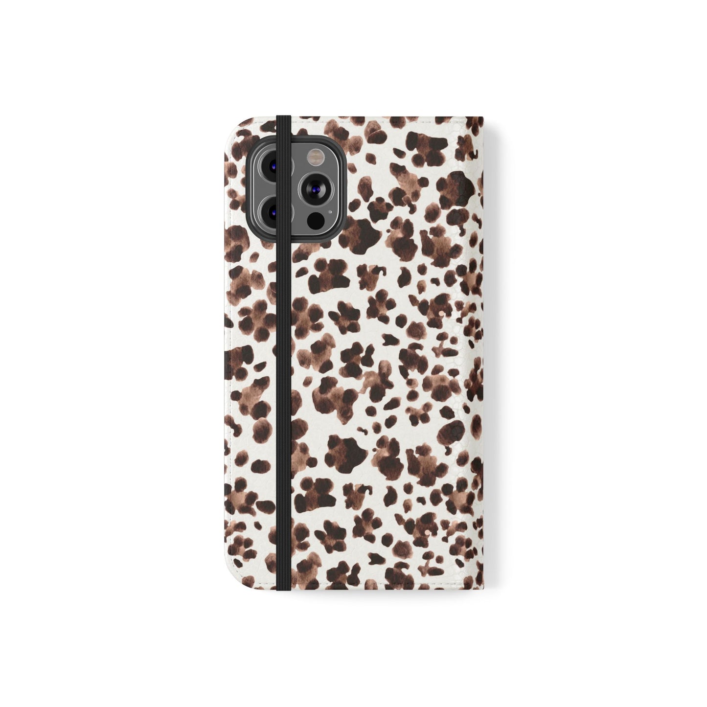 Leopard Print Flip Phone Case — Cardholder Wallet Flip Case