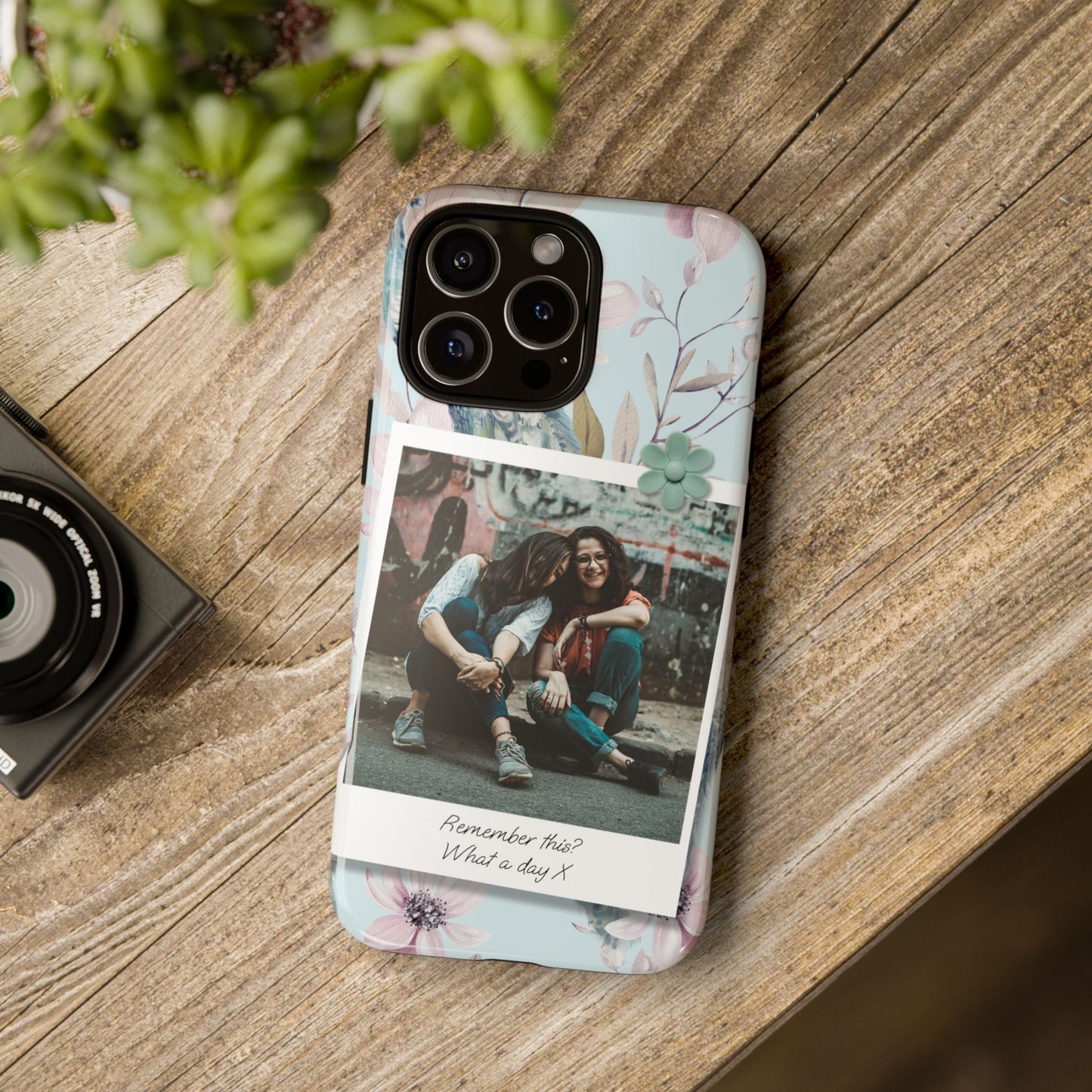 Single Image Personalised Floral Photo Tough Case for Apple iPhone, Samsung Galaxy and Google Pixel.