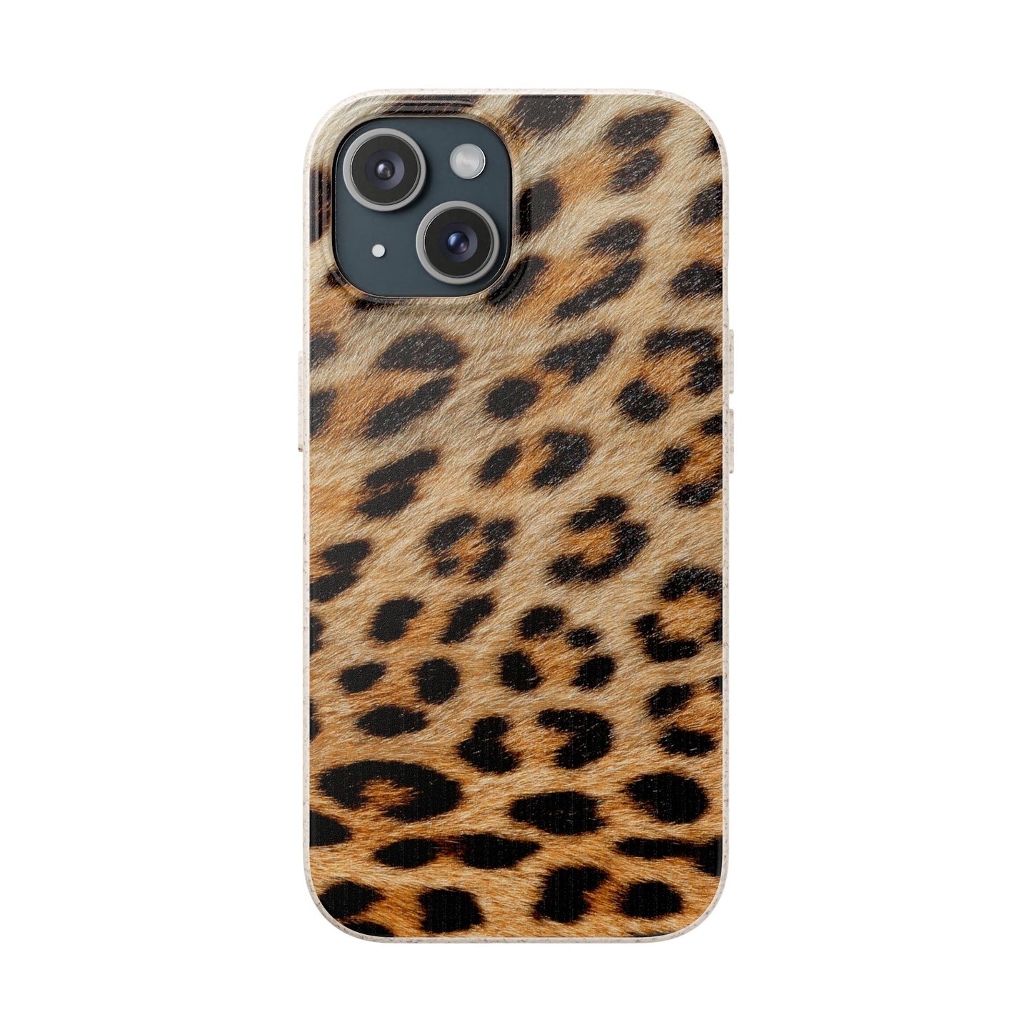 Leopard Print Biodegradable Phone Case — Eco-Friendly Animal Print Phone Cover for Apple iPhone and Samsung Galaxy.