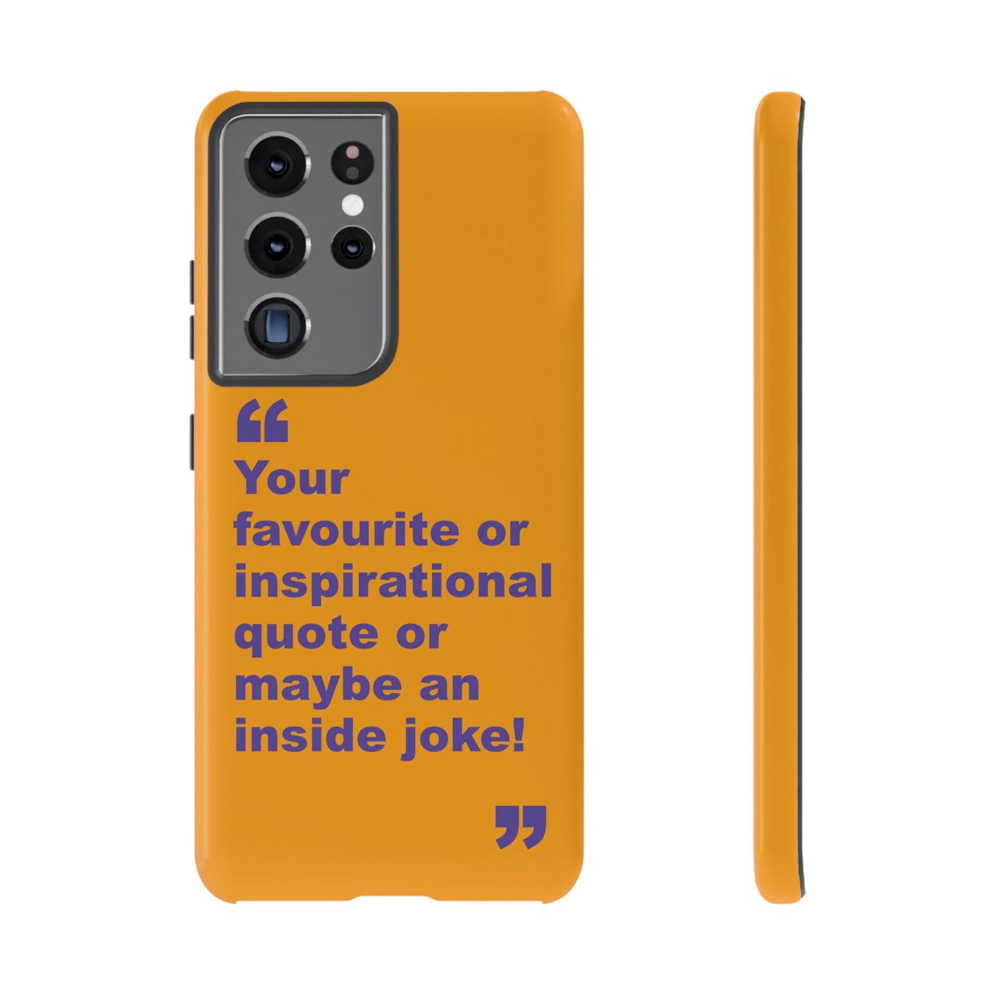 Quote Tough Phone Case — Customisable Inspirational Text Protective Cover for Apple iPhone, Samsung Galaxy and Google Pixel.