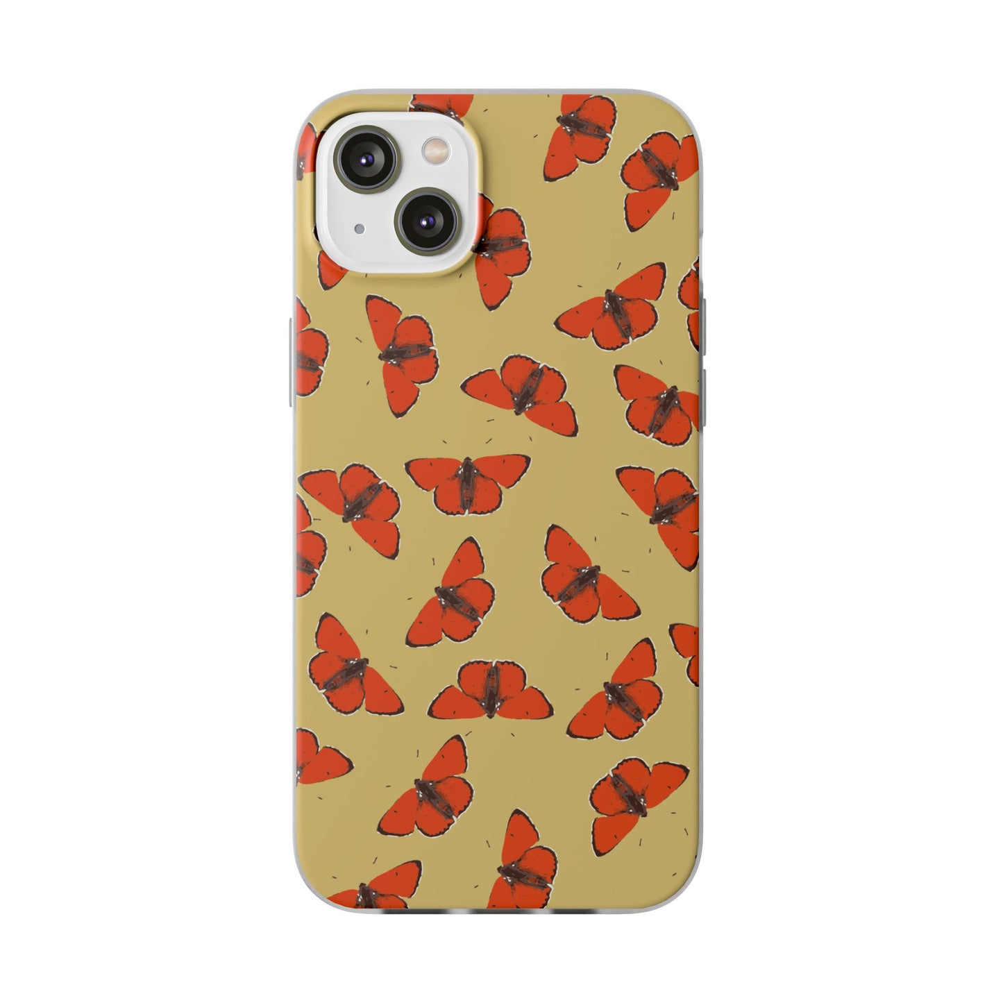 Butterfly Pattern Flexi Phone Case for Apple iPhone and Samsung Galaxy.
