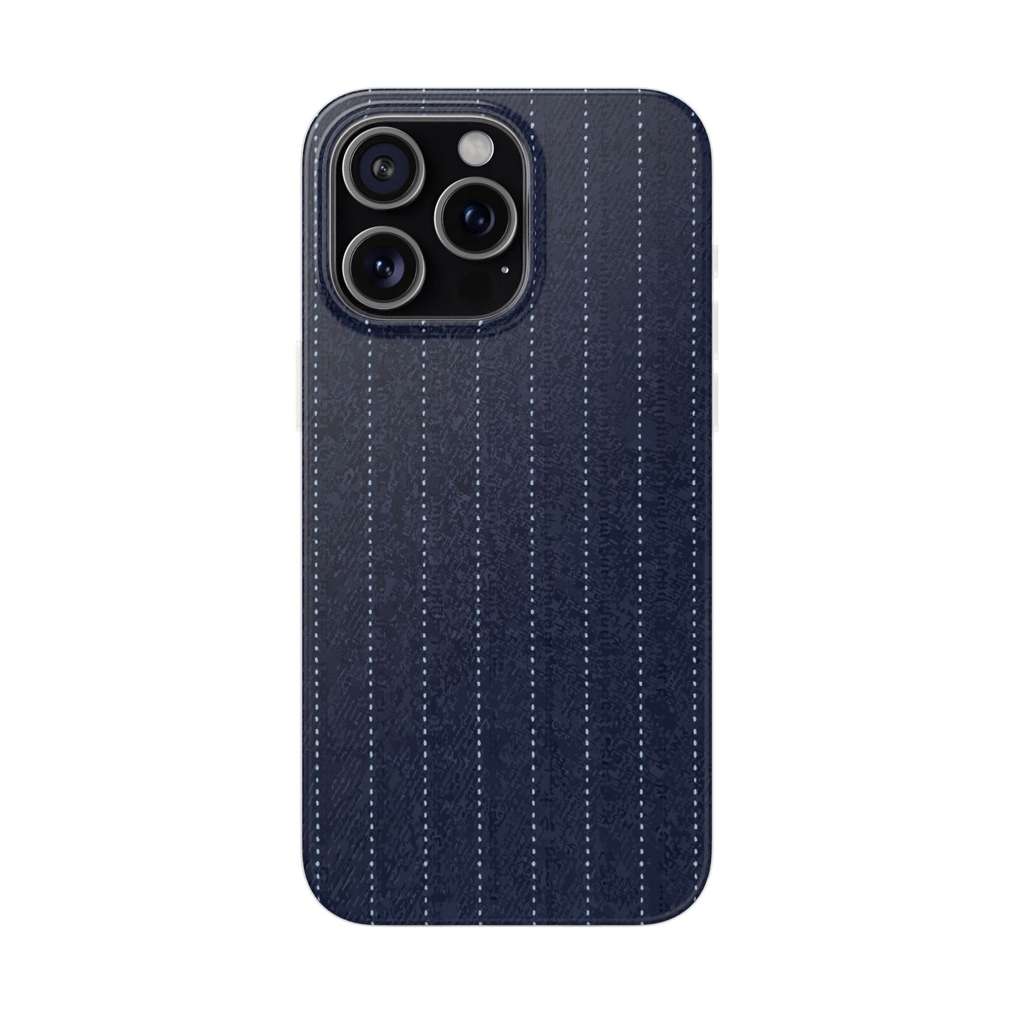 Navy Pinstripe Flexi Phone Case for Apple iPhone, Samsung Galaxy.