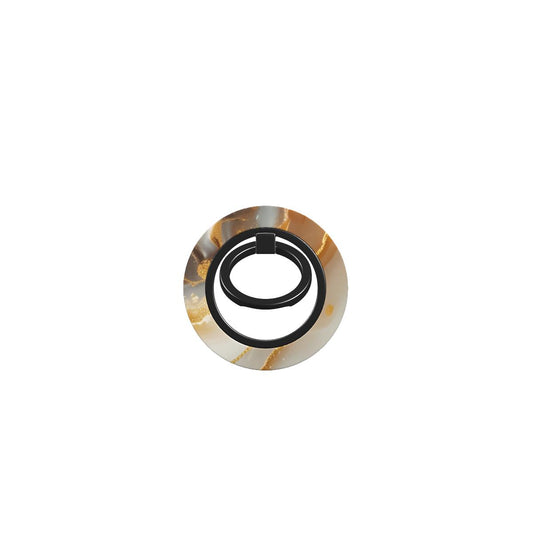 Marble and gold ring holder accessory with magnetic grip, luxury finish, and ergonomic design for secure phone handling