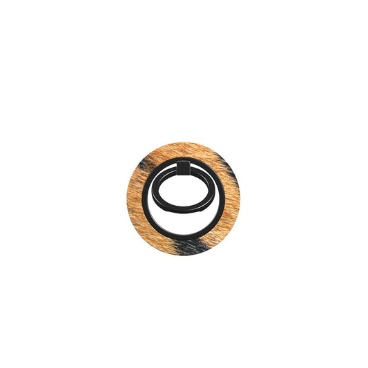 Tiger Fur Ring Holder with magnetic ring holder, ergonomic grip, and tiger fur pattern for secure phone support
