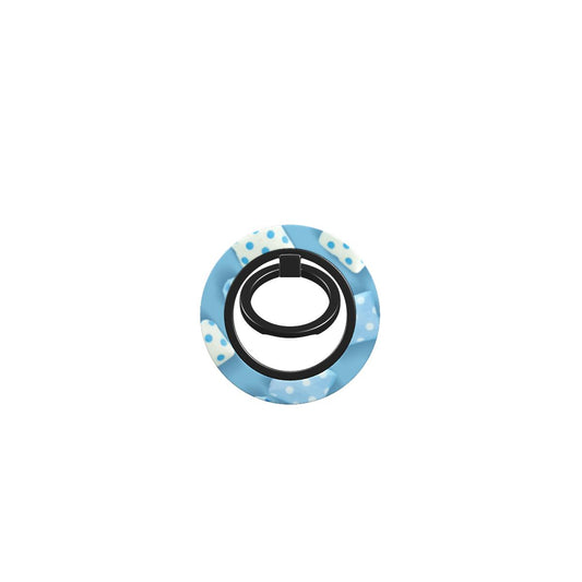 Pastel blue magnetic ring holder with ergonomic grip, colourful design, and 360° rotation for secure phone handling
