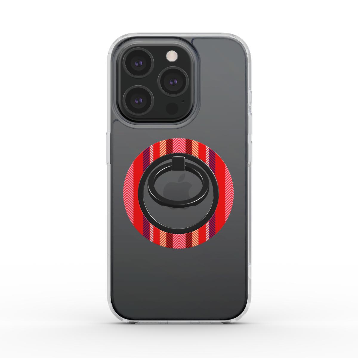 Red striped Phone Ring Holder