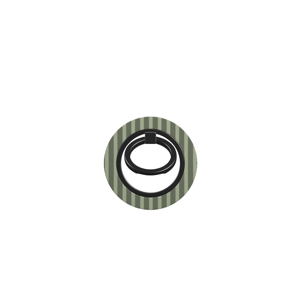 Olive Green Striped Phone Ring Holder
