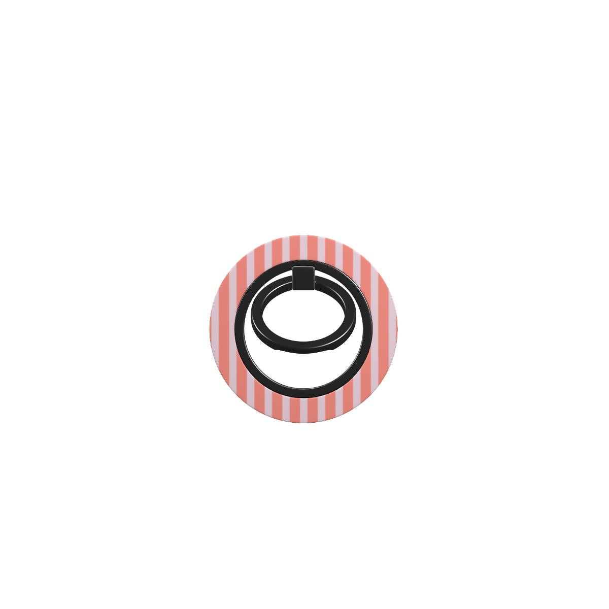 Pink and Coral Striped Phone Ring Holder