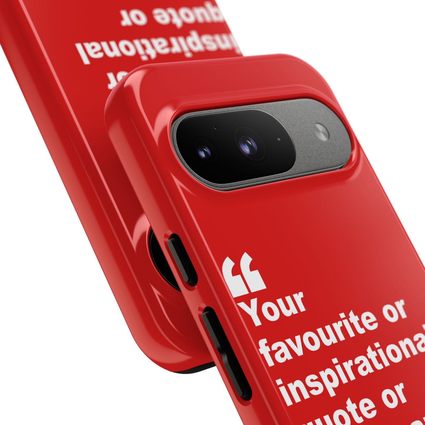 Personalised Inspirational Quote Tough Phone Case — Customizable Text Design