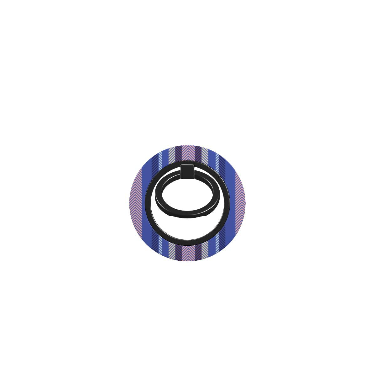Blue Chevron Striped Phone Ring Holder