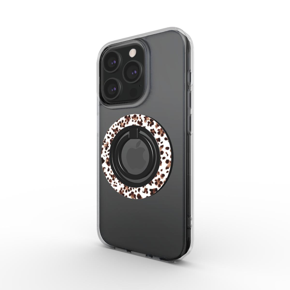 Leopard Print Watercolour Phone Ring Holder