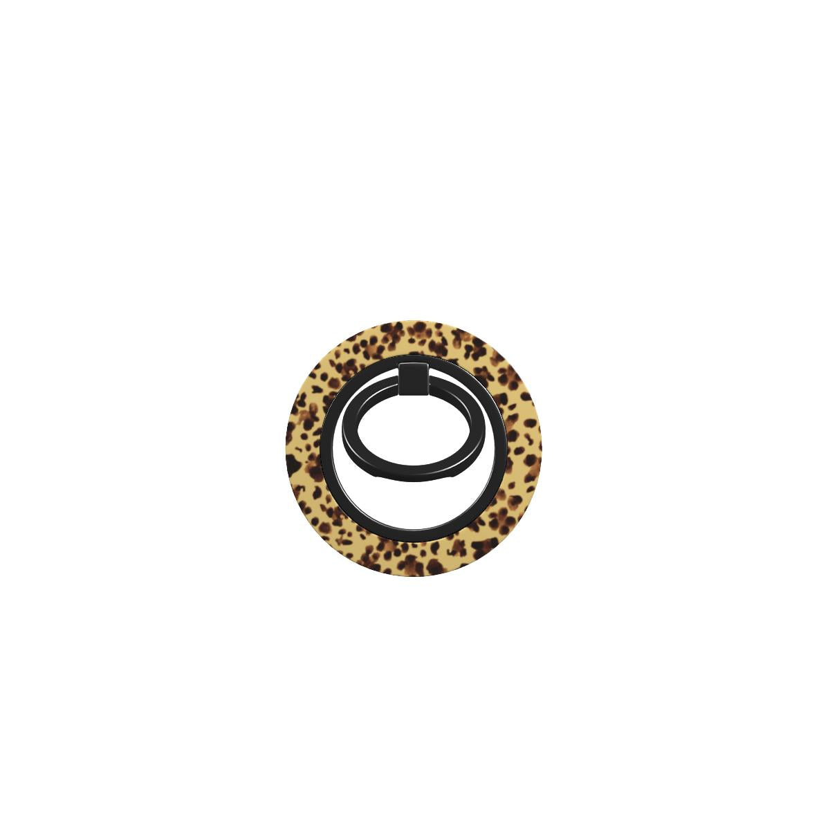Chic Leopard Print Watercolour Phone Ring Holder