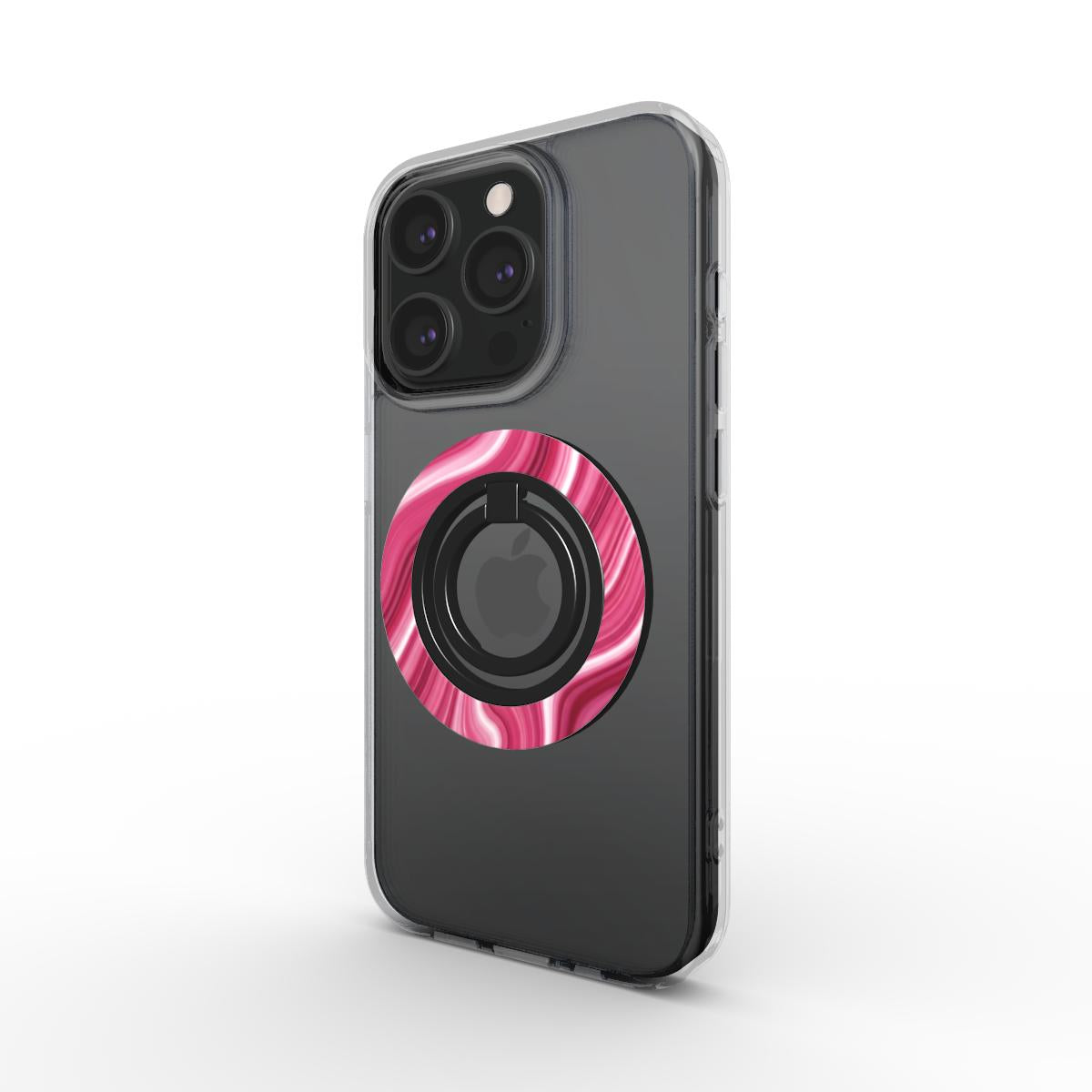 Pink Marble Swirl Phone Ring Holder