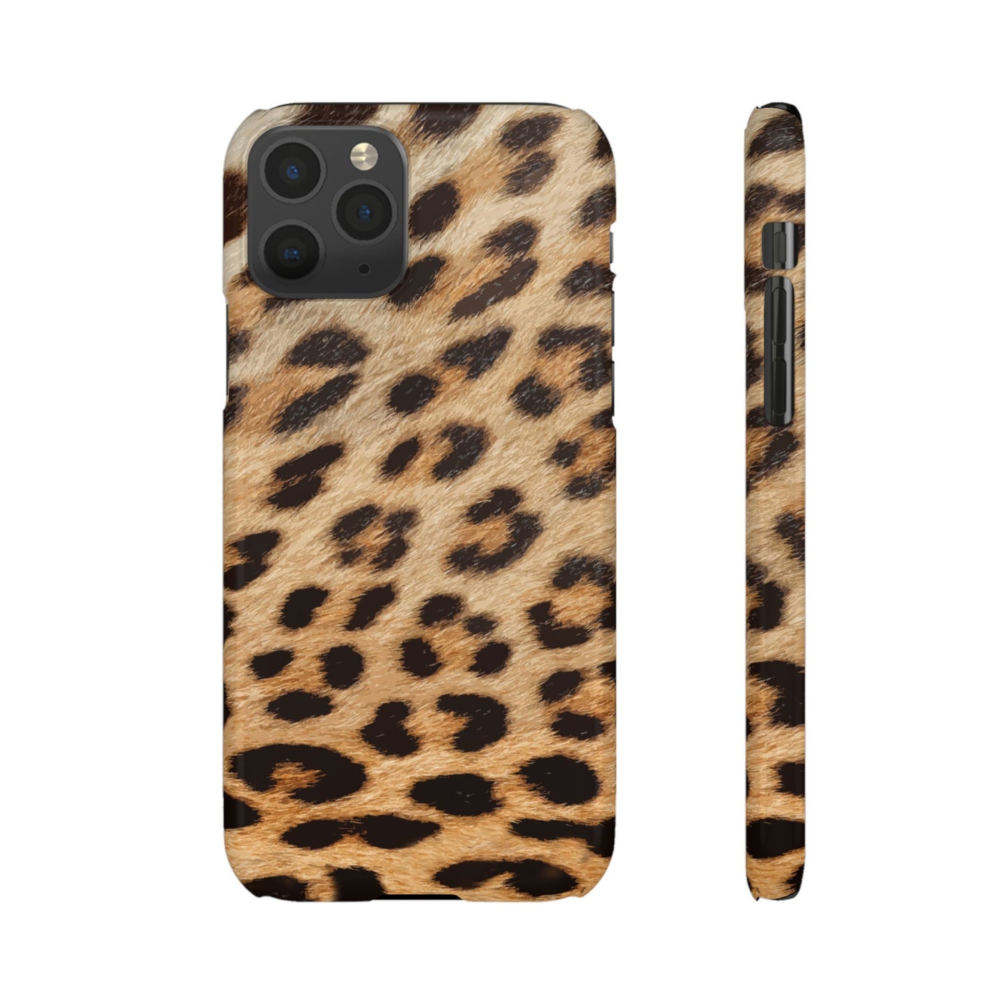 Leopard Print Slim Phone Case for Apple iPhone, Samsung Galaxy and Google Pixel.