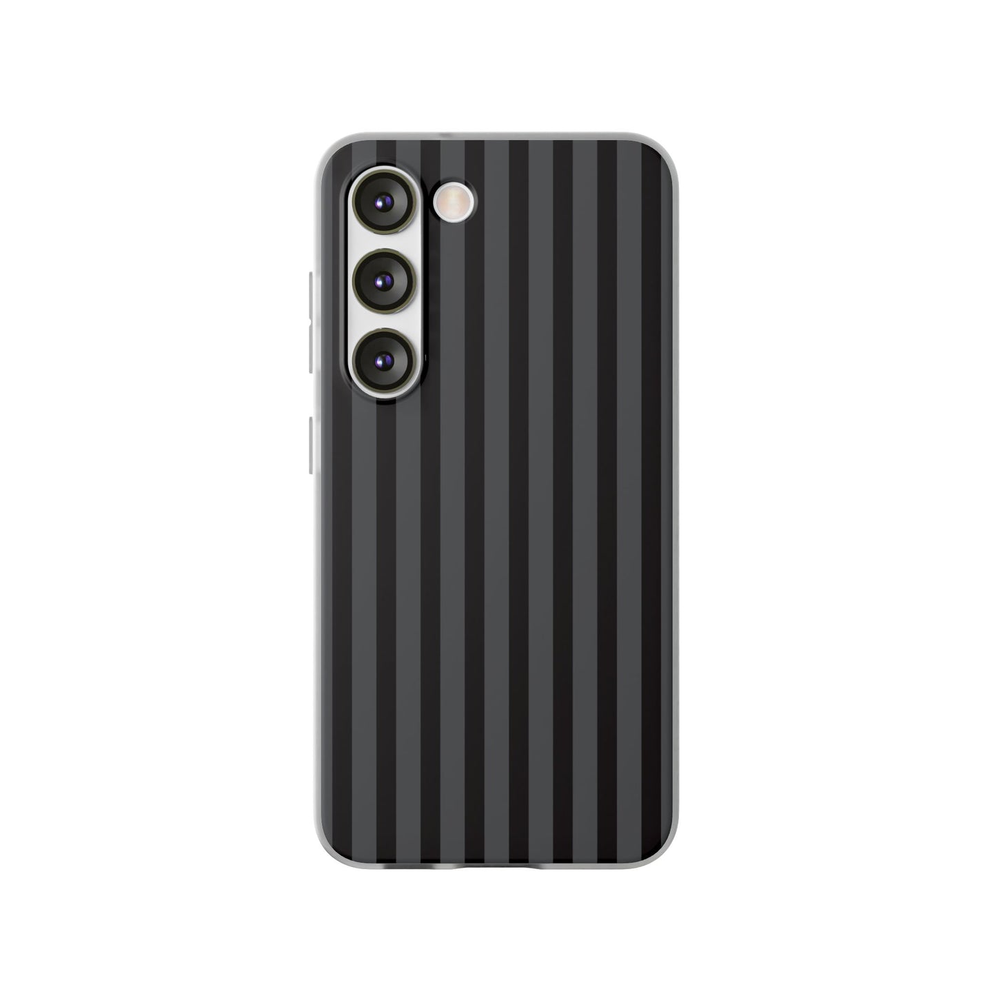 Black Stripe Flexible Phone Case for Apple iPhone, Samsung Galaxy.