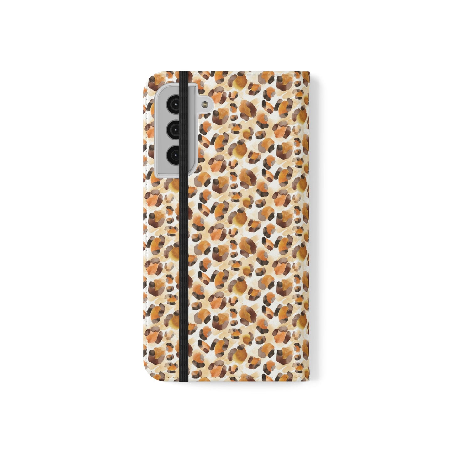 Leopard Print Flip Phone Case — Wallet Flip Case with Card Slots