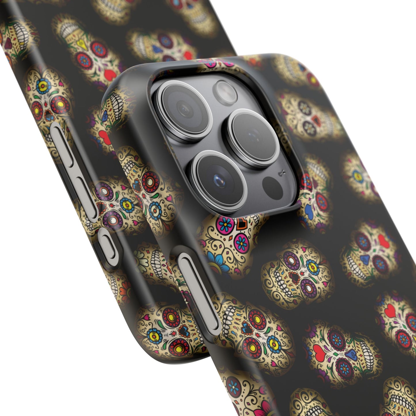 Sugar Skull — Day of the Dead Floral Slim Case for Apple iPhone, Samsung Galaxy and Google Pixel.