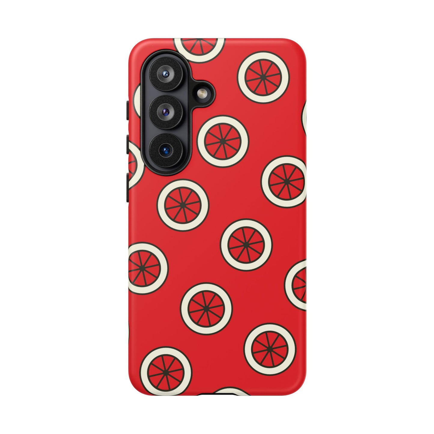 Red Citrus Pattern Phone Case — Protective Tough Phone Cover