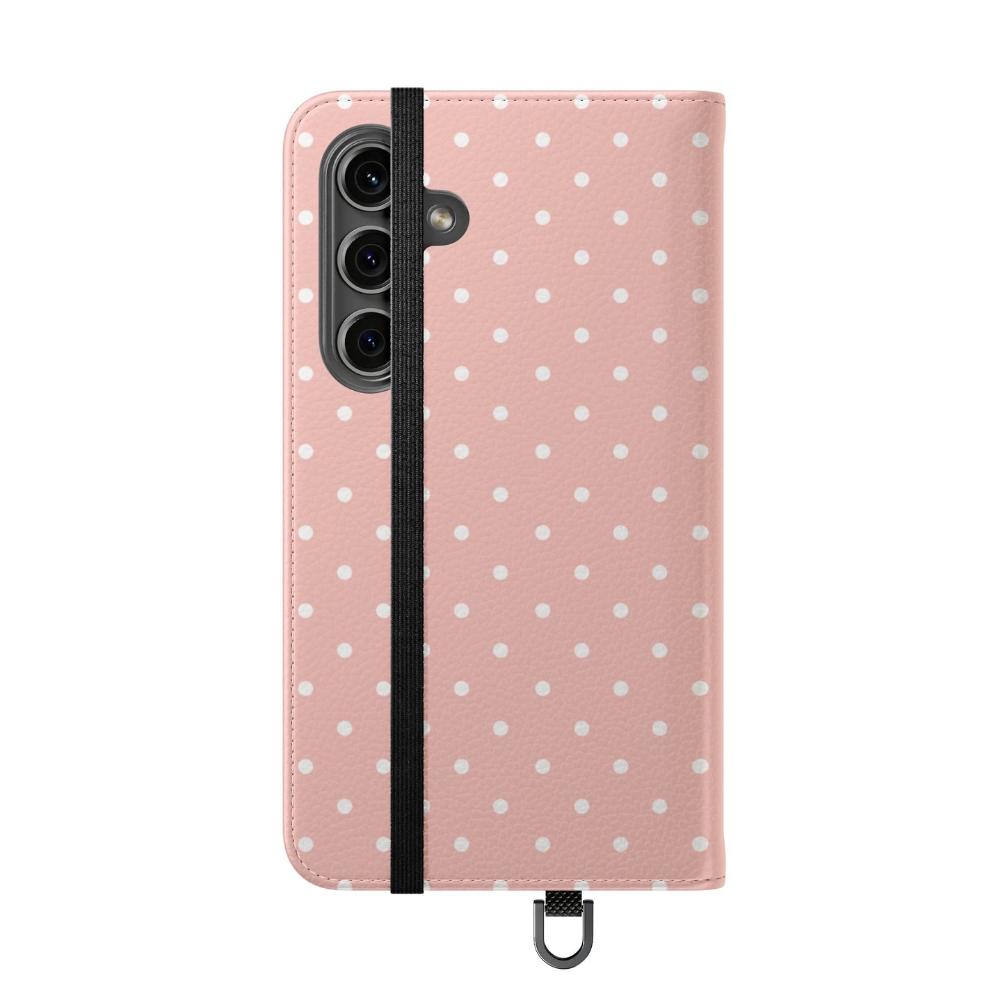 Polka Dot Flip Phone Case — Pastel Pink Polka Dot Wallet Cover