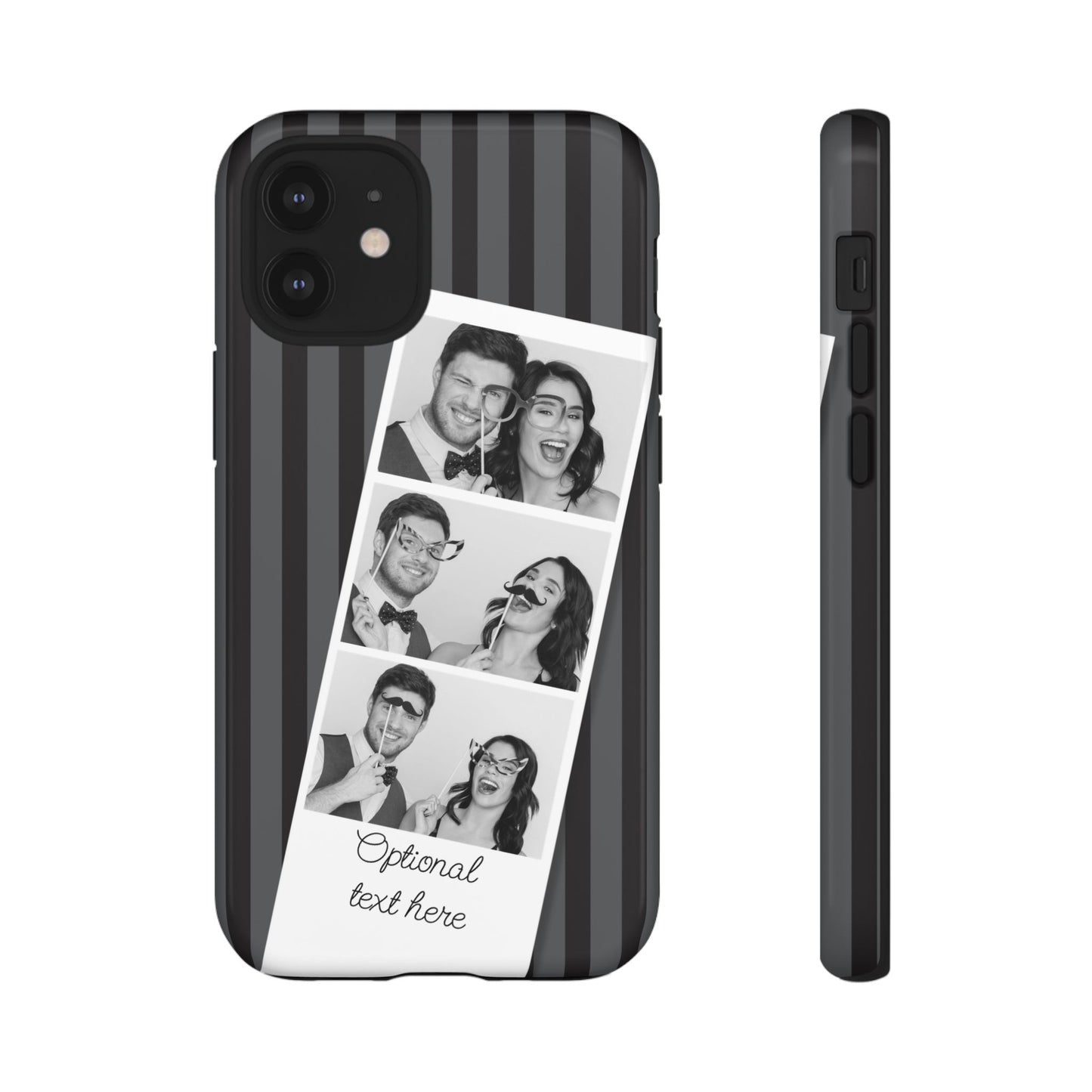 Customisable Three Image Retro Photobooth Design Tough Case for Apple iPhone, Samsung Galaxy and Google Pixel.