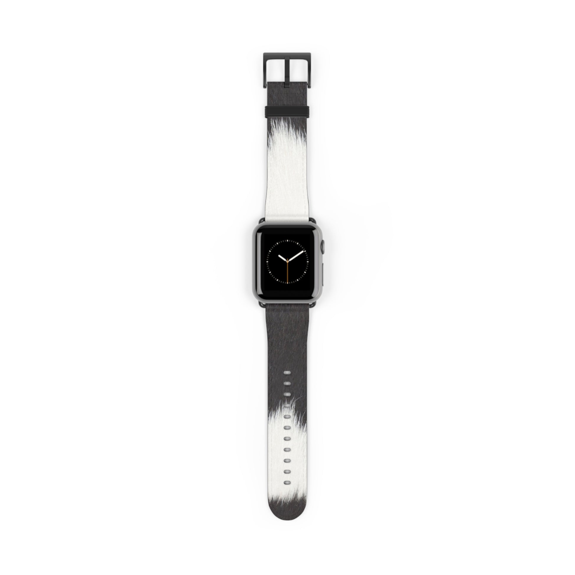 Cow Hide Watch Band for Apple Watch in faux-leather, luxury accessory with stainless steel buckle, everyday wear