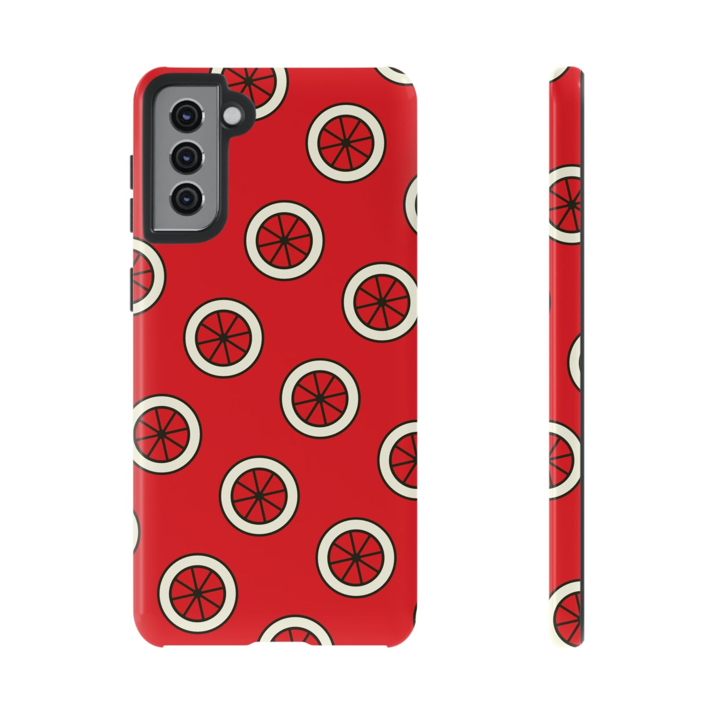 Red Citrus Pattern Phone Case — Protective Tough Phone Cover