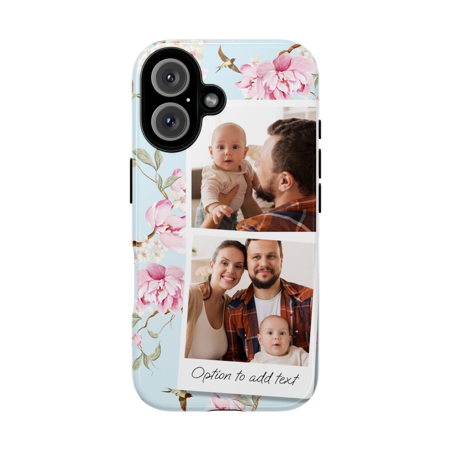 Two image Personalised Floral Photo Collage Tough Case — Personalised Family Phone Case