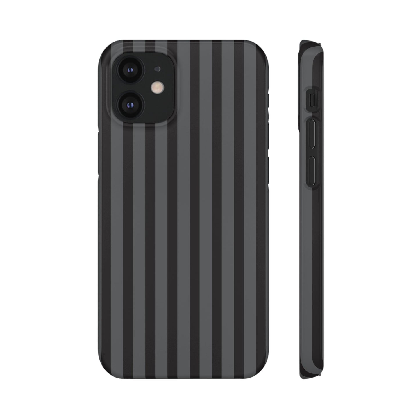 Black Vertical Stripe Snap Phone Case – Slim Protective Cover