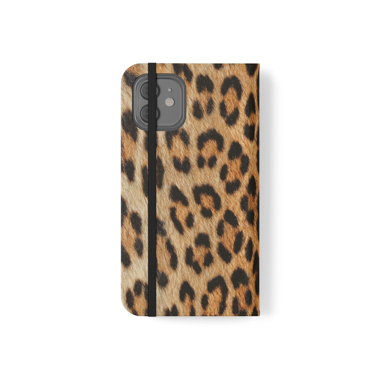 Leopard Fur Flip Phone Case — Leopard Fur Wallet Cover