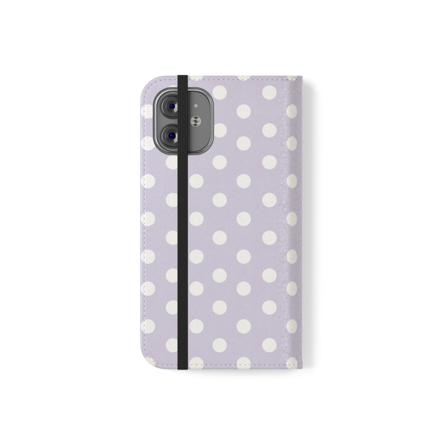 Polka Dot Flip Phone Case — Violet Polka Dot Wallet Cover