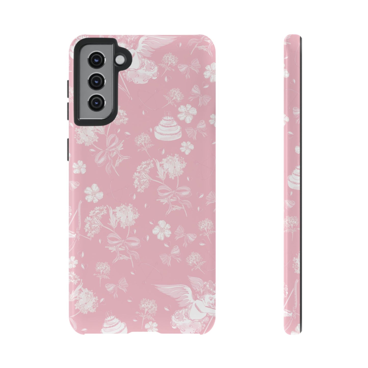 Floral Pink Tough Phone Case – Lightweight Protective Cover