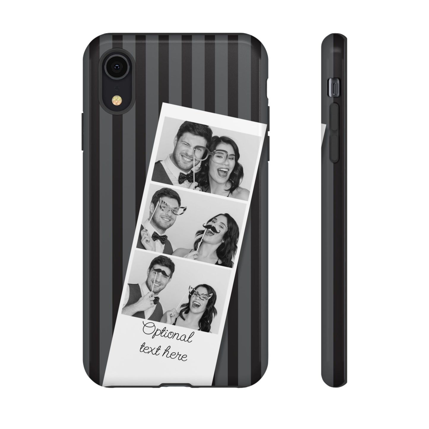 Customisable Three Image Retro Photobooth Design Tough Case for Apple iPhone, Samsung Galaxy and Google Pixel.