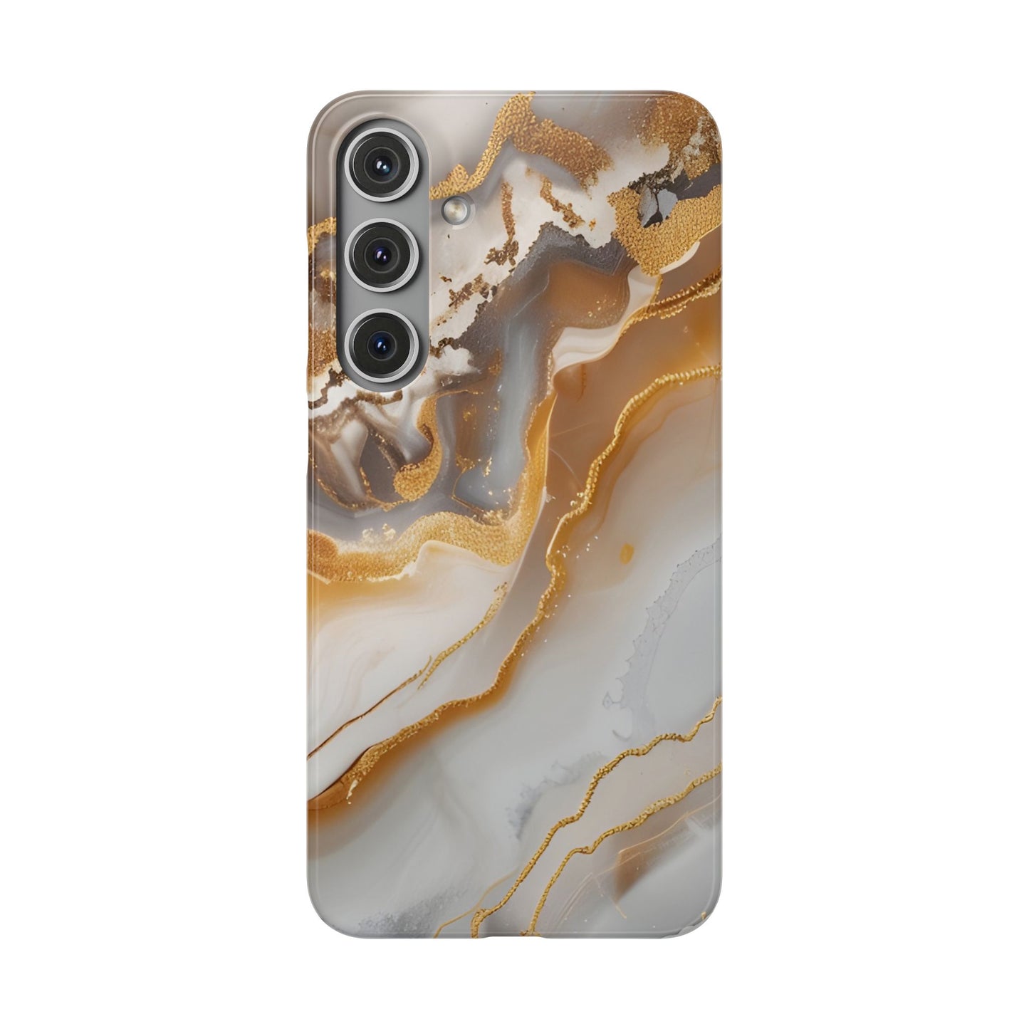 Gold Agate Phone Case – Marble Geode Snap Case