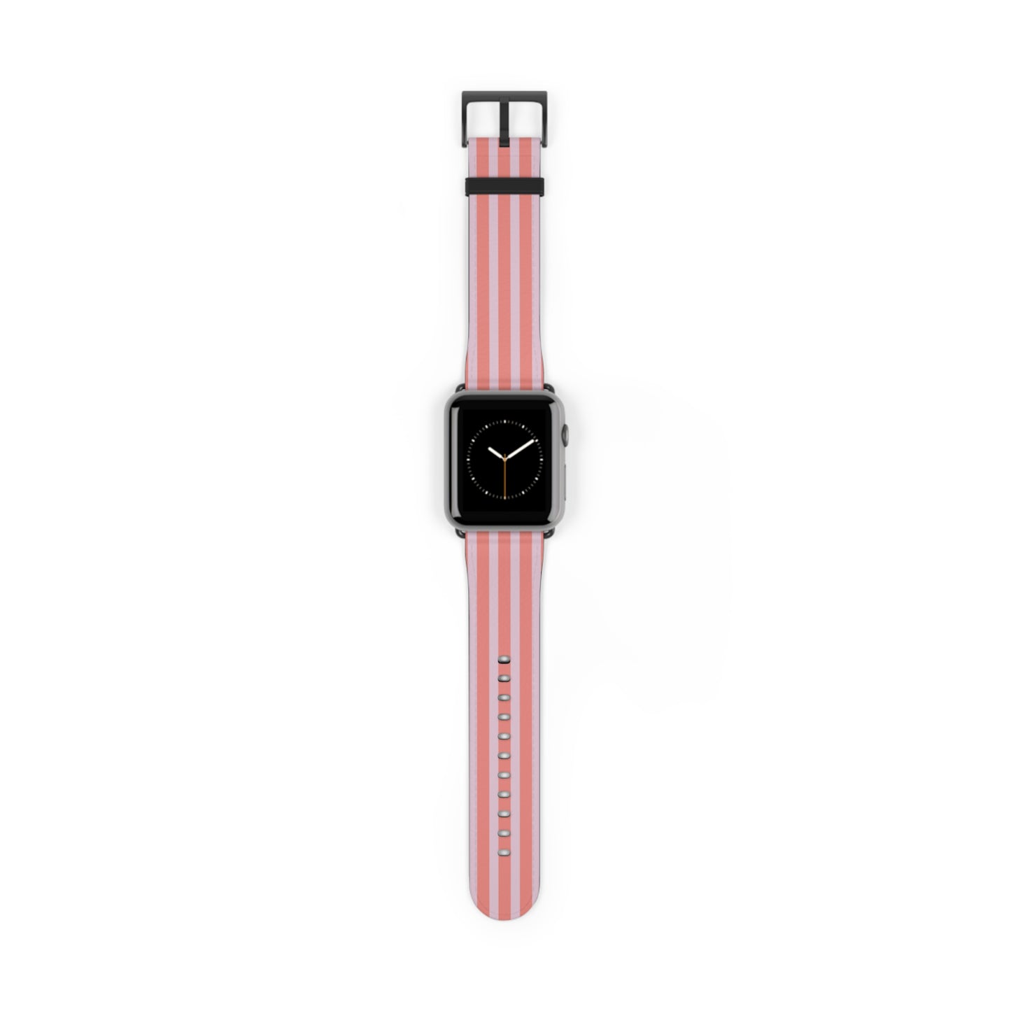 Pink Striped Silicone Watch Band – Slim Fashion Apple Watch Strap