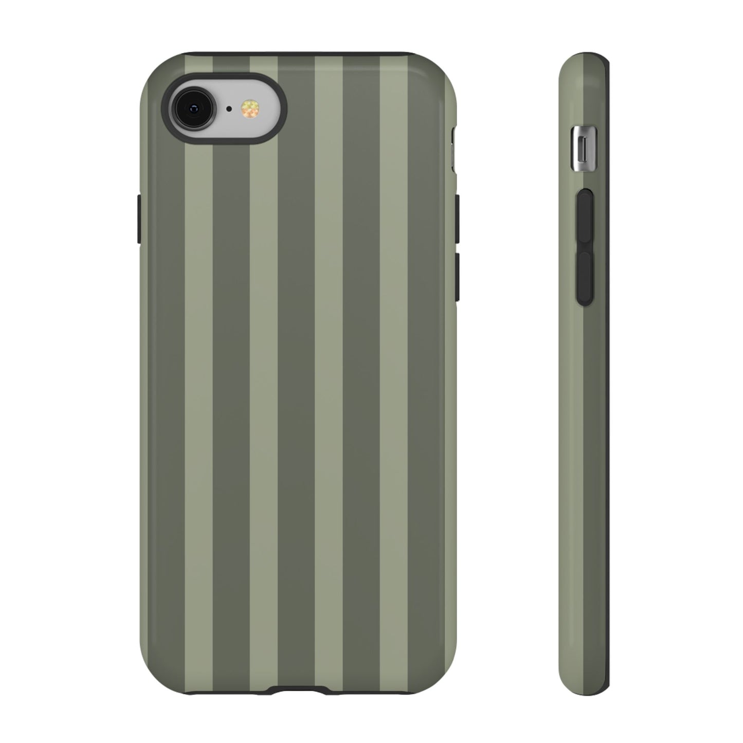 Olive Striped Tough Phone Case — Durable Military-Inspired Protective Cover